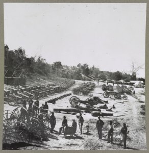 Park of artillery, Broadway Landing, Appomattox River, Va., April 1865 LCCN2012649391