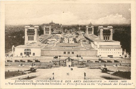Paris-FR-75-Expo 1925 Arts décoratifs-vue esplanade des Invalides photo