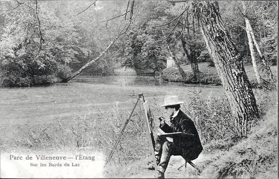 Parc de Villeneuve-l'Etang, Sur les Bords du Lac, possibly Henri Biva or his son Lucien Biva c.1903