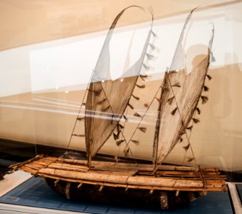 Papua New Guinea, three hull catamaran, model in the Vatican Museums
