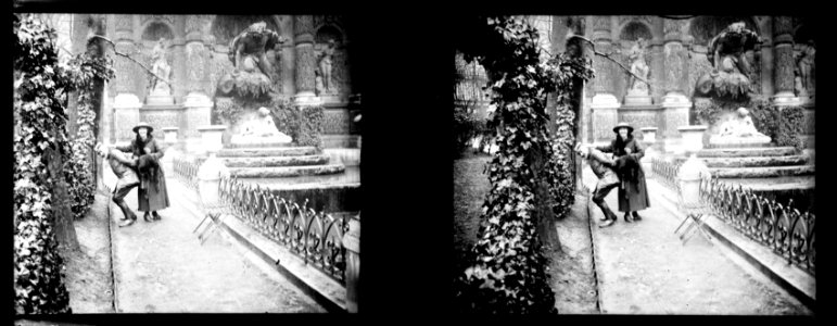 Paris. Jardin du Luxembourg. J. Cornu et Albéric - Fonds Berthelé - 49Fi1001