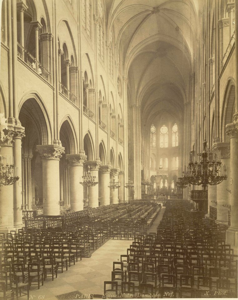 Paris. Notre Dame Cathedral, Nave, ca. 1877-ca. 1895
