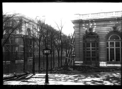 Paris 1910 Inondation gare des Invalides et rue de Constantine