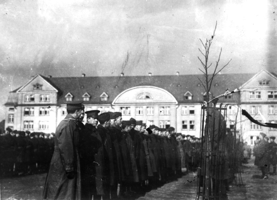 Parade of the personnel of the American Red Cross at Trier, Germany, 13 March 1919 (20806930)