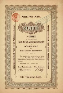 Park-Hotel-AG Düsseldorf 1900