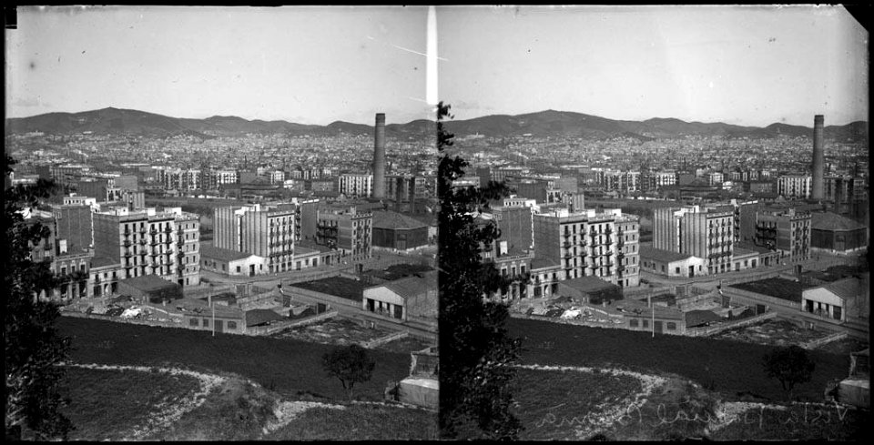 Part de la ciutat de Barcelona des de Montjuïc