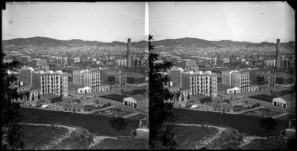 Part de la ciutat de Barcelona des de Montjuïc