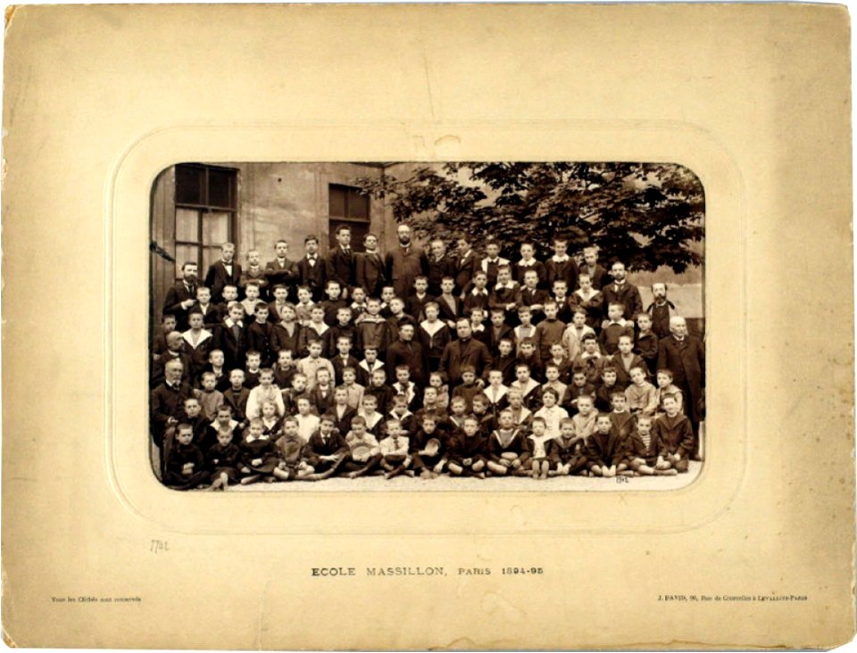 Paris, école Massillon (J David, 1894-95) photo