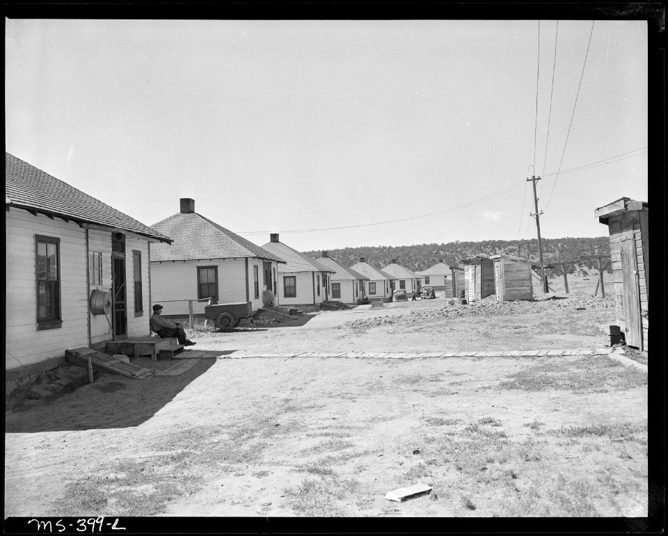Part of company housing project. Calumet Fuel Company, Delcarbon ^2 Mine, Delcarbon, Huerfano County, Colorado. - NARA - 540393