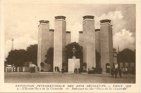 Paris-FR-75-Expo 1925 Arts décoratifs-entrée Place de la Concorde photo