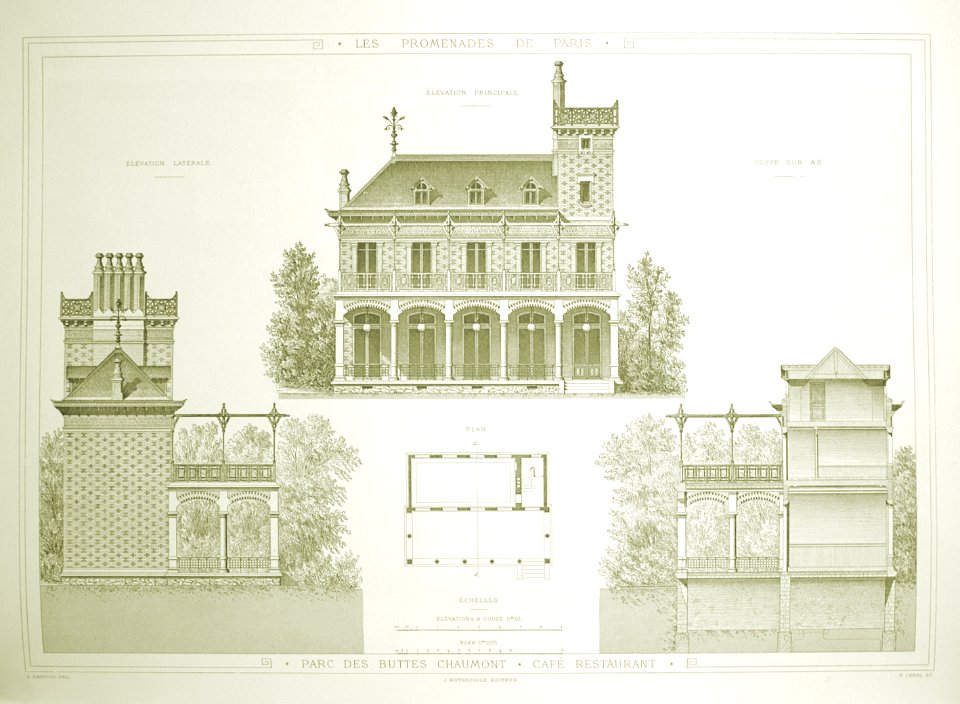 Parc des Buttes-Chaumont Pavillon du Lac Alphand 1867