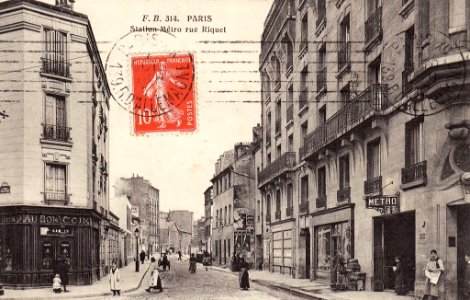 Paris-Station-Metro-rue-Riquet-XIXe-arrt.Avant 1914