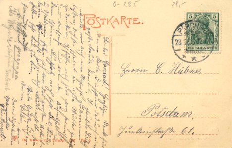 Parchim (Meckl.), Mecklenburg-Vorpommern - Buchholzallee (back) (Zeno Ansichtskarten)