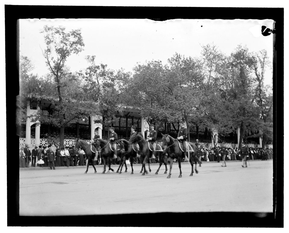 Part of the military parade of first day. The staff of the 1st Regt. D.C. National Guard LCCN2008680927