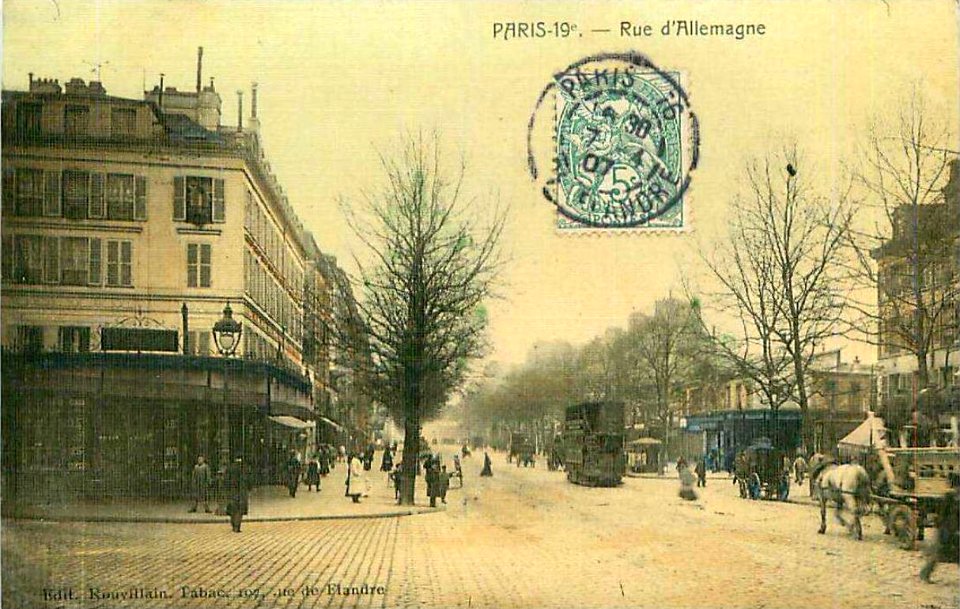 Paris.Rue d'Allemagne.1907