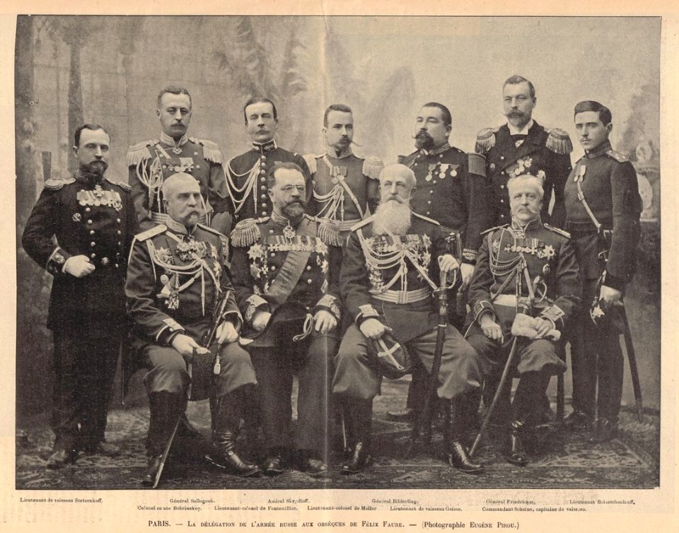 Paris - La délégation de l'armée russe aux obsèques de Félix Faure - photographie Eugène Pirou
