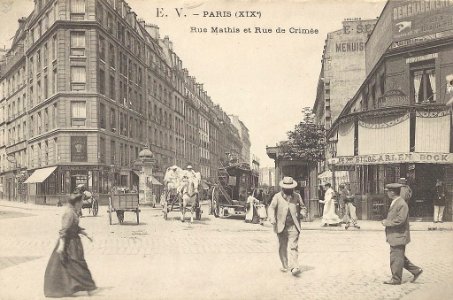 Paris.Rue Mathis.Rue de Crimee