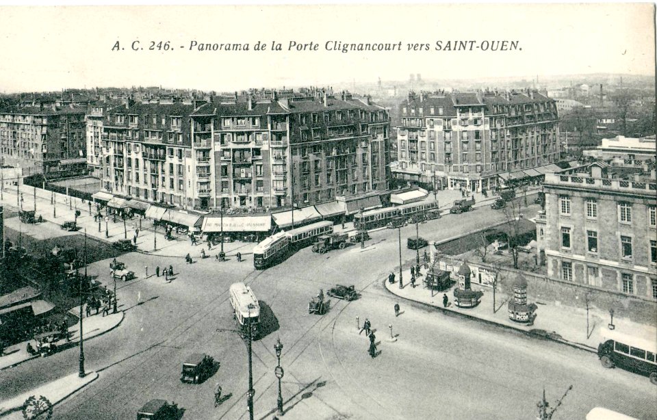 PARIS Panorama de la Porte Clignacourt vers STO
