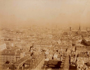 Paris, Vue prise au Nord du Pantheon by Neurdein, c1885-90
