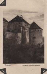 Partie am Schloss mit Haspelturm (AK H Sting 1928)