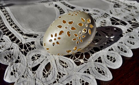 Easter easter egg tablecloth photo