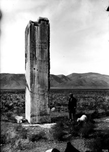 Pasargadae (Iran); Palace 'P'; View of Lone Surviving Pier (Anta) Flanking the Long South-East Portico, before Excavation
