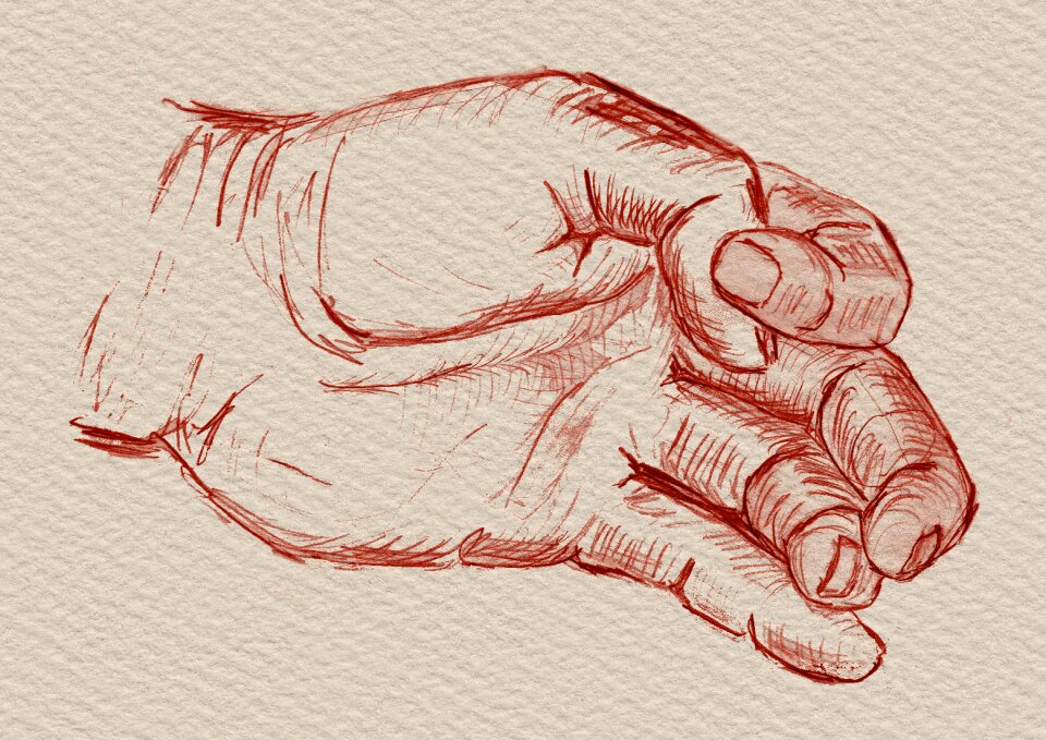 Gesture fingernails skin