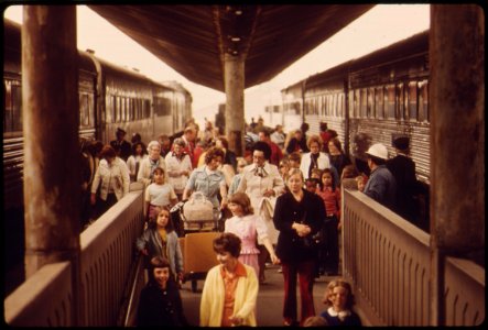 Passengers-who-have-just-arrived-head-into-the-los-angeles-union-passenger-terminal-after-riding-on-amtrak-trains-may-1974 7158155980 o photo