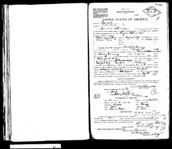 Passport application for Emil August Schneider (1886-1955) from April 22, 1914