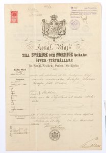 Pass från 1898 - Hallwylska museet - 102469
