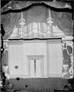 Part of stage, Ford 's Theater. Lincoln's box to right of stage. - NARA - 530545