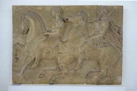 Parthenon frieze panel with two riders (cast), Athens, 445-438 BC, G 1497 - Martin von Wagner Museum - Würzburg, Germany - DSC05826 photo
