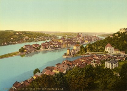 Passau-Stadtansicht mit Dreiflüsseeck-ZI-1152-01-00-217300