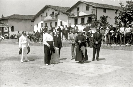 Partido de rebote en el frontón de Zubieta (16 de 18) - Fondo Car-Kutxa Fototeka