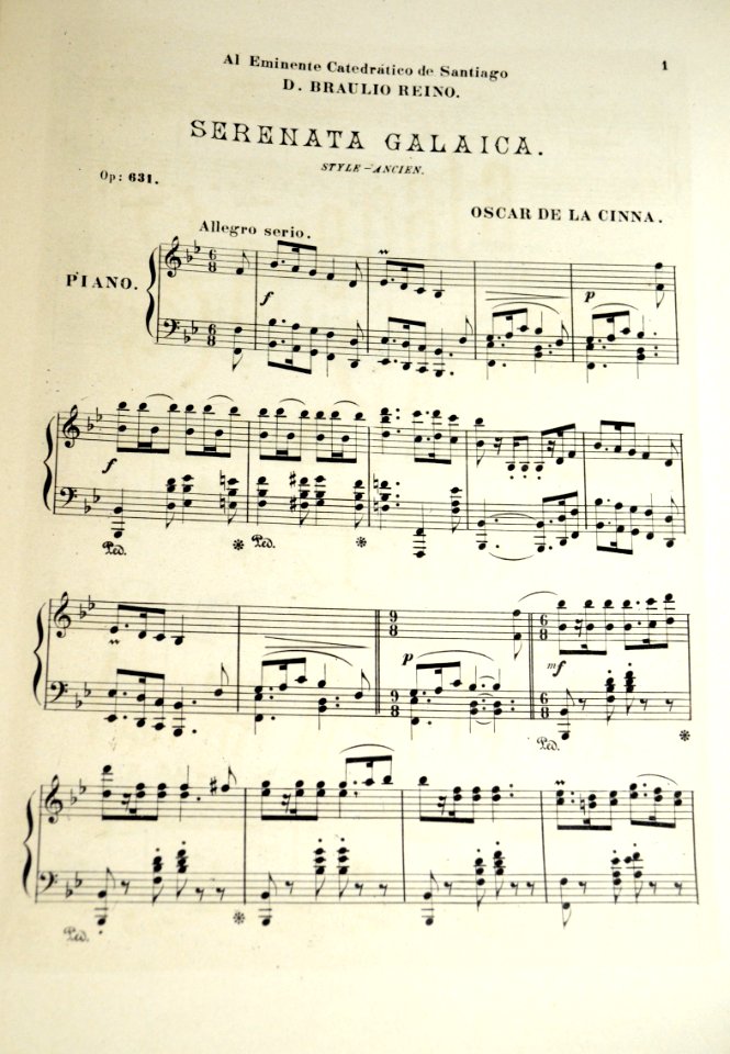 Partitura de Serenata Galaica