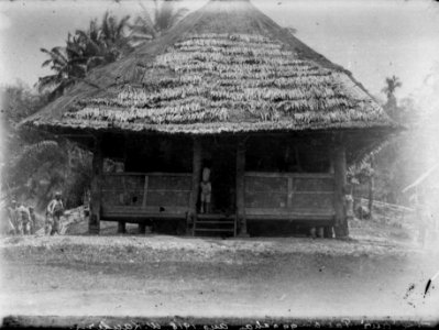 Pasang-graham. (Koelawi, Pasanggrahan aug.1918. W.Kaudern. Sulawesi, Kulawi. Indonesien - SMVK - 022143