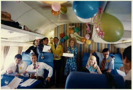 Pat Nixon Celebrating Her St. Patrick's Day Birthday aboard Air Force One