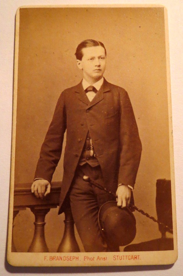 Pascha (Biername eines Tübinger Studenten) seinem lieben Wotschke zur freundlichen Erinnerung ... 1880, CDV von F. Brandseph, Stuttgart