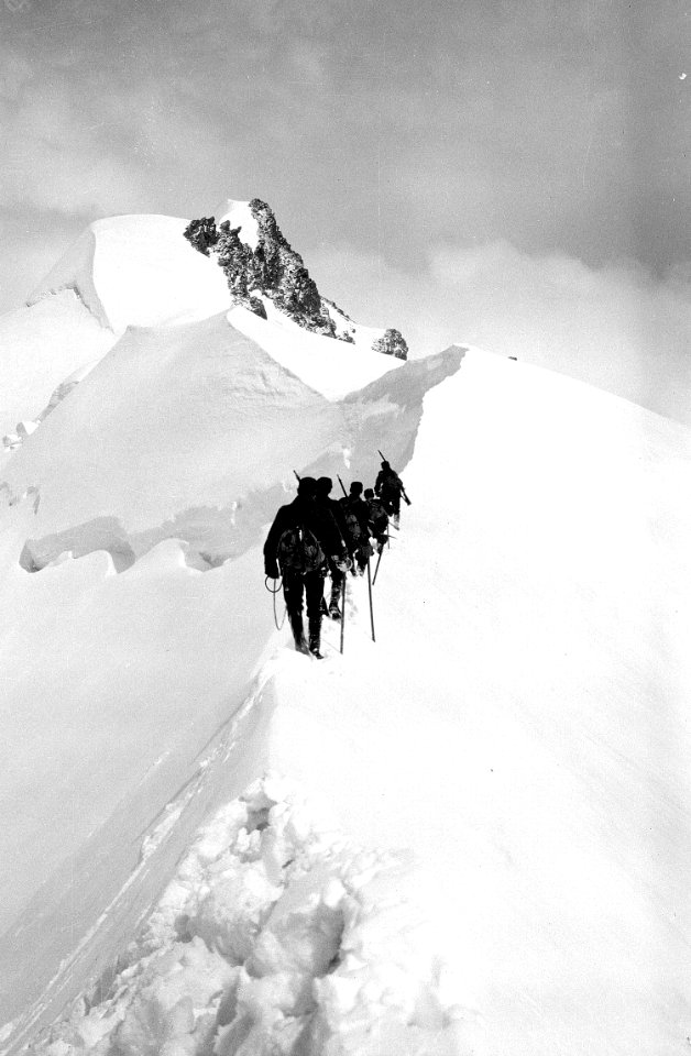 Patrouille auf dem Schneegrat zum Schwarzberg - CH-BAR - 3236990