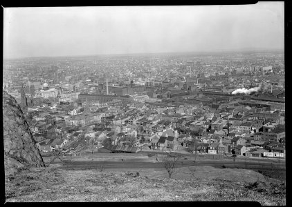 Paterson, New Jersey - Textiles. Birds-eye-view of Paterson from Garrett Mt. Park. - NARA - 518600 photo
