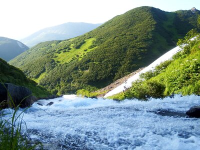 Rapids fast water forest photo