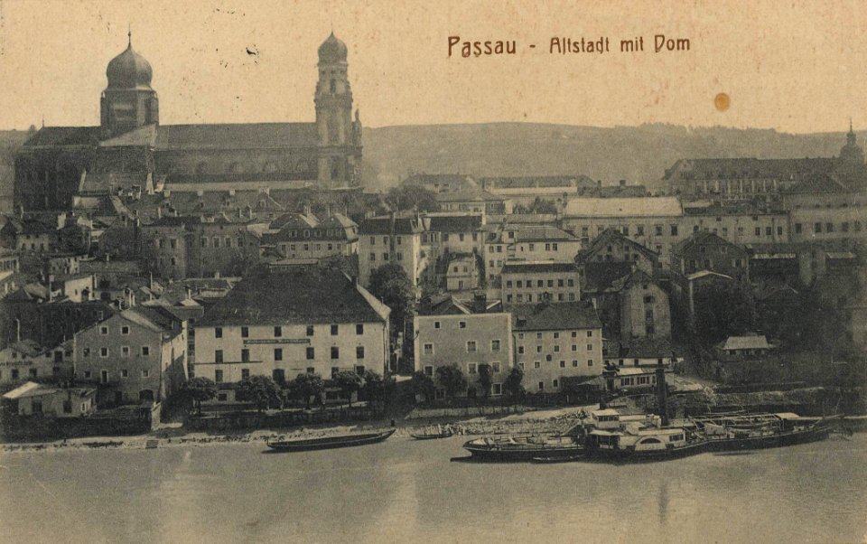 Passau, Bayern - Stadtansicht mit Dom (Zeno Ansichtskarten)