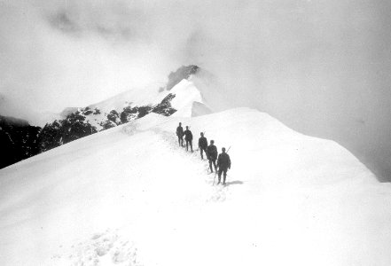 Patrouille auf dem Schneegrat zum Schwarzberg - CH-BAR - 3236992