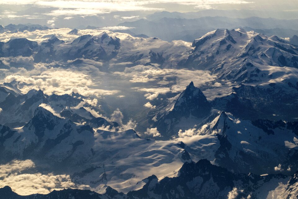 Clouds sky aerial photo