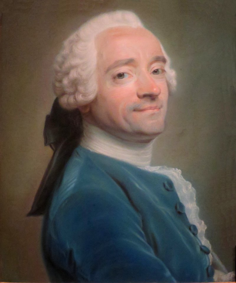 Pastel self-portrait' by Maurice-Quentin de La Tour, Norton Simon Museum