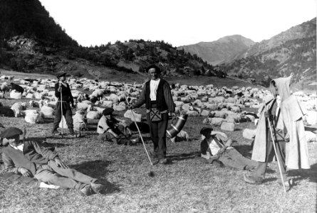 Pastors i ramat al Pla de Beret, comuns de Salardú i Tredós