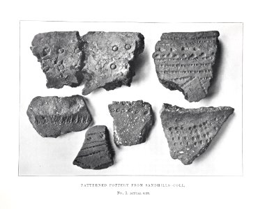Patterned pottery from sandhills - Coll Beveridge 1903