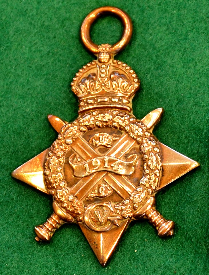 Patrick Cousins, obverse of 1914 Star Medal