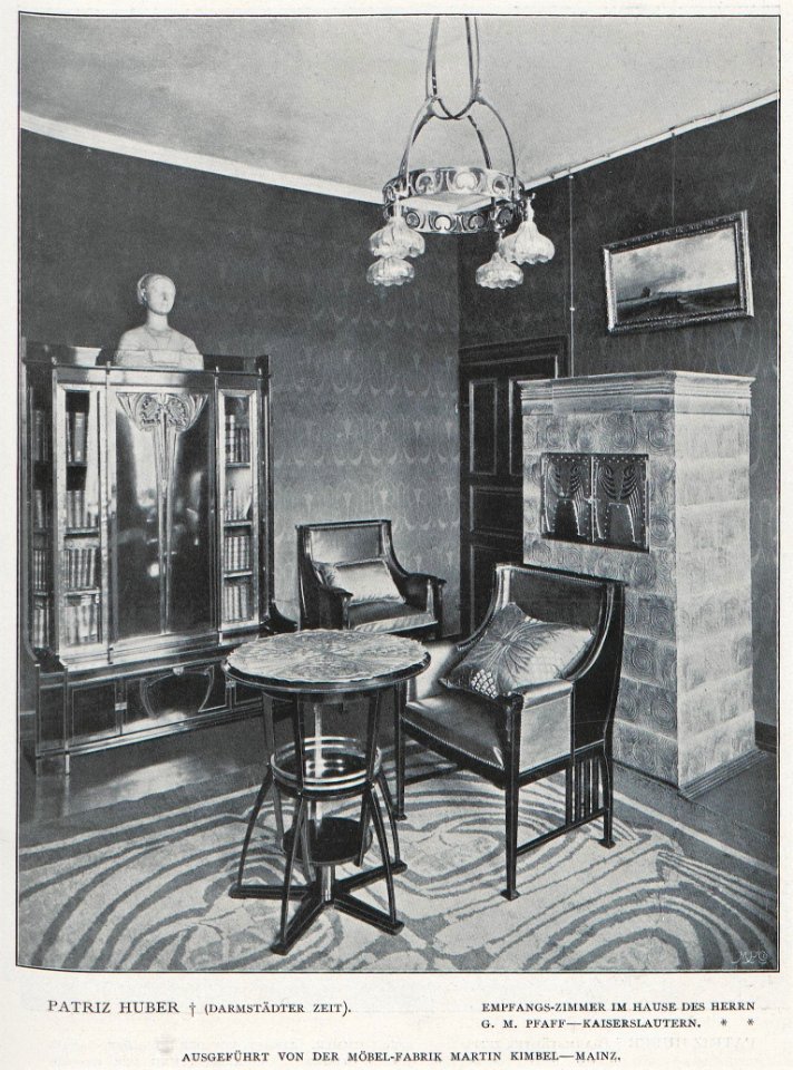 Patriz Huber - Empfangszimmer im Haus des Herrn G. M. Pfaff, Kaiserslautern