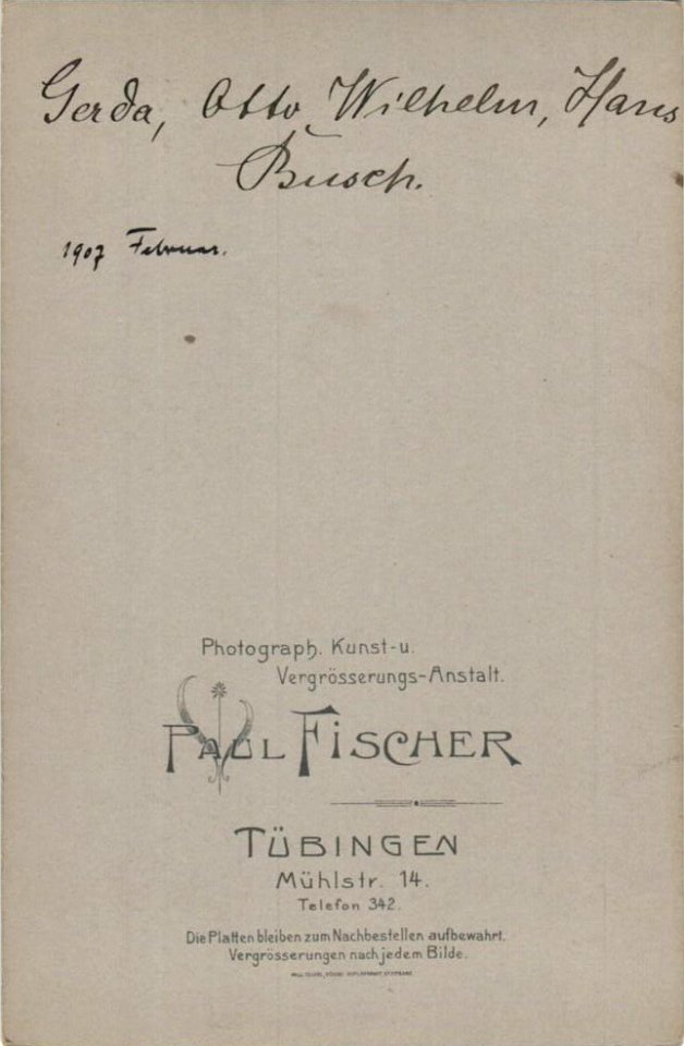 Paul Fischer - Gerda, Otto Wilhelm und Hans Busch 1907 R